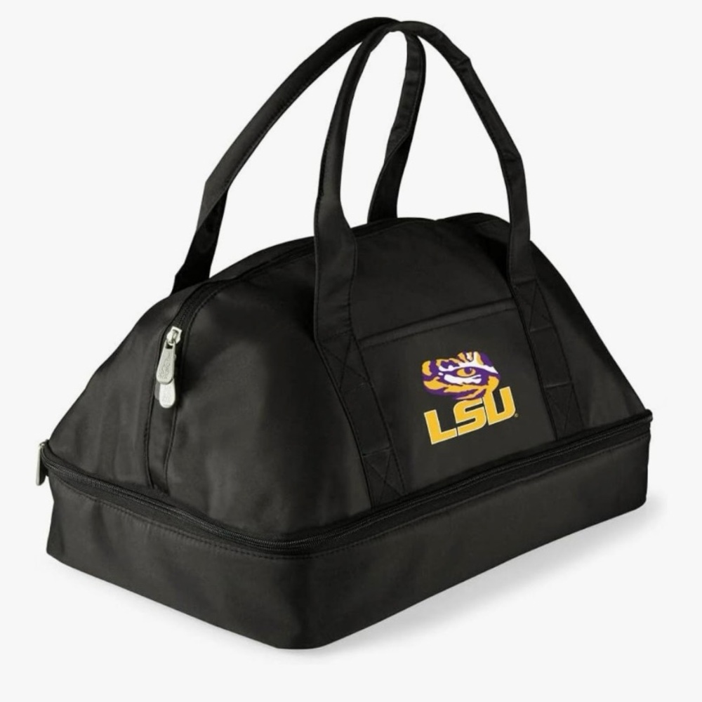 LSU Tigers- Picnic Time Oniva NCAA Potluck Tote Casserole Carrier Black